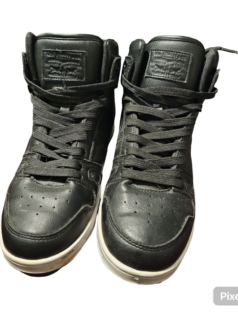 Levi's Black High Top Sneakers Women's 6.5 Casual Lace Up Shoes